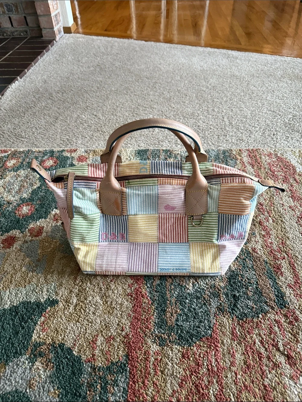 Dooney & Bourke Pastel Patchwork Satchel - Multicolor